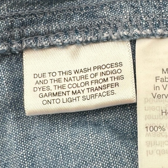 J.crew Factory Blue Chambray Cotton Elastic Waist/Drawstring Shorts Size XS - Picture 8 of 12